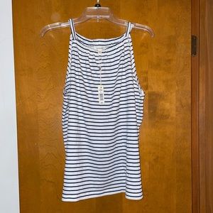 NWT Max Studio tank top (navy blue and white)
